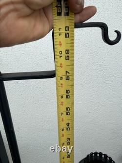 Vintage Wrought Iron Lantern Floor Candelabra
