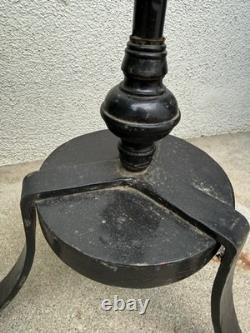 Vintage Wrought Iron Lantern Floor Candelabra