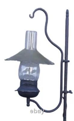 Vintage Wrought Iron Lantern Floor Candelabra