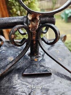 Vintage Wrought Iron Outdoor Lantern and Bracket Porch Lantern