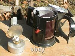 Vintage and Rare Railroad Lantern with sliding lens's Red and Green 5 1/4 Tall