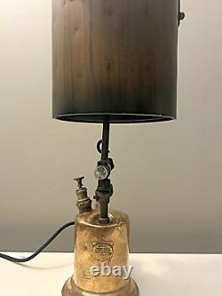 Vintage antique brass blow torch lamp