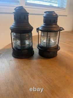 Vintage large Copper Maritime Electirc Ship Lantern