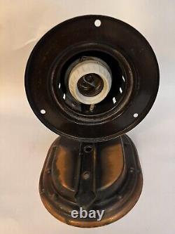 Vintage nautical ship lantern, brass copper wall light, Clear Glass
