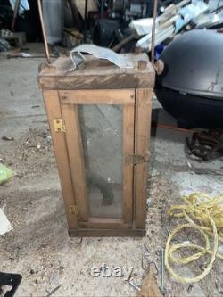 Vintage or antique wooden candle lantern