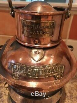 Vintage ships Light Masthead light copper light brass lantern boat yacht marine