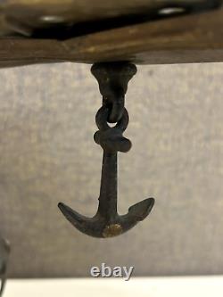 Vintages 1920s Nautical Maritime Brass Lantern Light Fixture Electric
