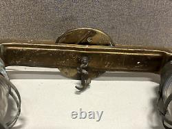 Vintages 1920s Nautical Maritime Brass Lantern Light Fixture Electric