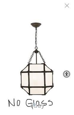 Visual Comfort Morris Small Lantern Antique Zinc SK5008AZ NO GLASS, PLEASE READ