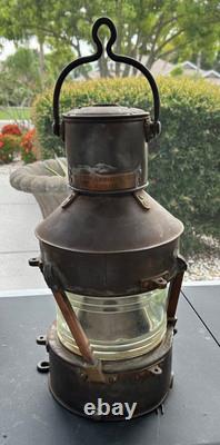 Vtg 1945 Ships Lantern Not Under Command Best & Lloyd Huge 22 RoyalNavy WWII