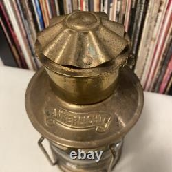 Vtg ANKERLICHT Brass Lantern 9 NAUTICAL Maritime GLASS Kerosene Decor antique