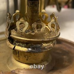 Vtg ANKERLICHT Brass Lantern 9 NAUTICAL Maritime GLASS Kerosene Decor antique