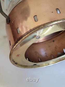 Vtg Antique Ankerlicht Maritime Copper Glass Lantern Lamp Nautical