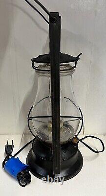 Vtg Antique DIETZ VICTOR KEROSENE LANTERN Converted Electric-WORKS-USA