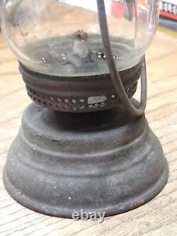 Vtg Antique Early Ice Skaters Kerosene Oil Lamp Lantern 7 Rare Collecitble