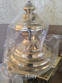 Vtg BRASS Lantern Outdoor Light with Mount 26 X 9.5 3 Lights