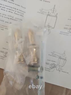 Vtg BRASS Lantern Outdoor Light with Mount 26 X 9.5 3 Lights