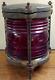 Vtg Bronze Nautical Salvage Channel Marker Lantern Maritime Red Signal Beacon