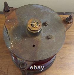Vtg Bronze Nautical Salvage Channel Marker Lantern Maritime Red Signal Beacon
