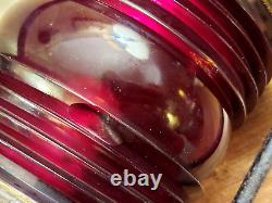 Vtg Bronze Nautical Salvage Channel Marker Lantern Maritime Red Signal Beacon