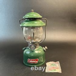 Vtg Coleman 200A700 Single Mantle Red Letter Round Globe Camping Lantern 2/81