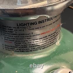 Vtg Coleman 200A700 Single Mantle Red Letter Round Globe Camping Lantern 2/81