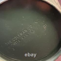 Vtg Coleman 200A700 Single Mantle Red Letter Round Globe Camping Lantern 2/81