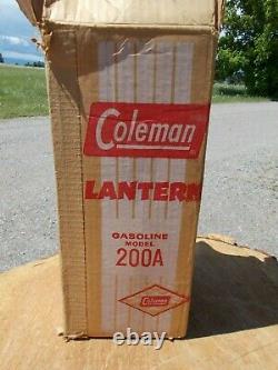 Vtg Coleman 200a Burgundy Lantern Dated 10-61 Usfs Forest Service Original Box