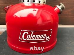 Vtg Coleman Lantern Red Model 200 5 70 May1970 Globe #550 With Original Box