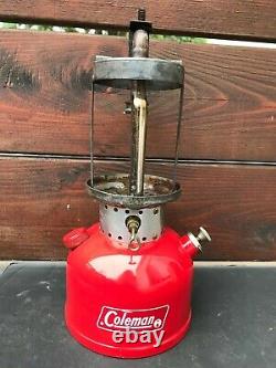 Vtg Coleman Lantern Red Model 200 5 70 May1970 Globe #550 With Original Box