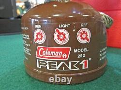 Vtg Coleman Peak 1 Model 222 Single Mantel Lantern & Case 1/82 Made In Canada