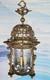Vtg French Ormolu Hall Lantern Pendant Lamp Filigree Gilt Hollywood regency