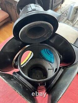 Vtg Handlan St. Louis Antique Railroad Switch Light 4 Way Lantern Rr Engine