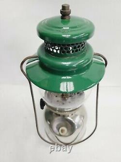 Vtg Lantern Coleman Chrome Model 242b Dated 3-51 March 1951 Glass USA With Box