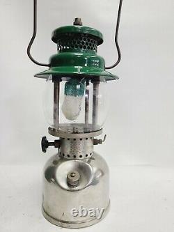 Vtg Lantern Coleman Chrome Model 242b Dated 3-51 March 1951 Glass USA With Box