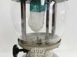 Vtg Lantern Coleman Chrome Model 242b Dated 3-51 March 1951 Glass USA With Box