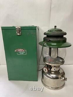 Vtg Lantern Coleman Model 236 Chrome Dated 11-64 Glass Globe #660 W Metal Box