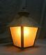 Vtg Mid Century Copper Frosted Glass Porch Sconce Light Fixture Lantern 86-19Lr