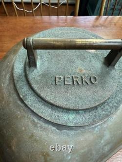 Vtg Perko Perkins Marine Large Brass Navigational Light Lantern