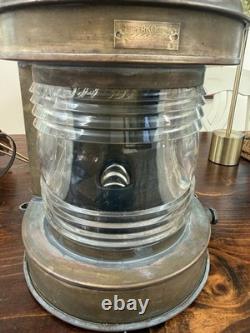 Vtg Perko Perkins Marine Large Brass Navigational Light Lantern