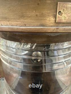 Vtg Perko Perkins Marine Large Brass Navigational Light Lantern
