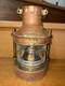 Vtg Tung Woo Masthead Copper Nautical Lantern Glass Reflector Lamp + Orig Holder