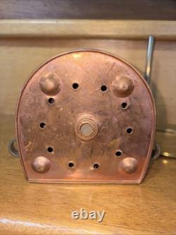 Vtg Tung Woo Masthead Copper Nautical Lantern Glass Reflector Lamp + Orig Holder