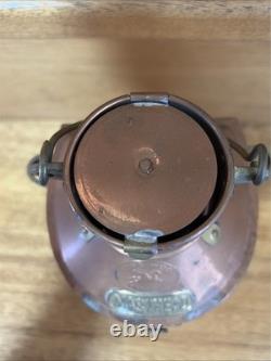 Vtg Tung Woo Masthead Copper Nautical Lantern Glass Reflector Lamp + Orig Holder