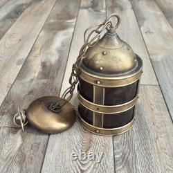 Vtg Virden Acrylic Hanging Nautical Gothic Lantern Light Fixture May Need Rewire