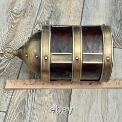 Vtg Virden Acrylic Hanging Nautical Gothic Lantern Light Fixture May Need Rewire