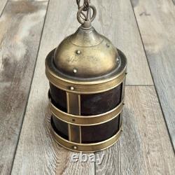 Vtg Virden Acrylic Hanging Nautical Gothic Lantern Light Fixture May Need Rewire