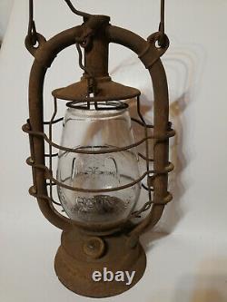 WWII Antique kerosene lantern Feuerhand 423 Germany Glass GISUN