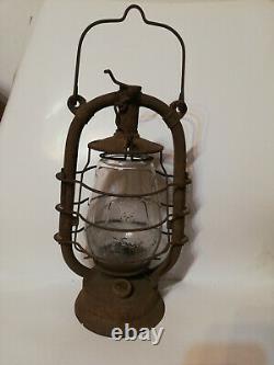 WWII Antique kerosene lantern Feuerhand 423 Germany Glass GISUN