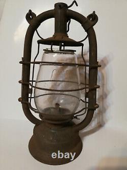 WWII Antique kerosene lantern Feuerhand 423 Germany Glass GISUN